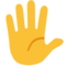 Raised Hand With Fingers Splayed emoji on Google